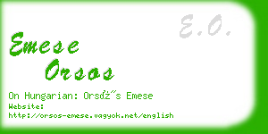 emese orsos business card